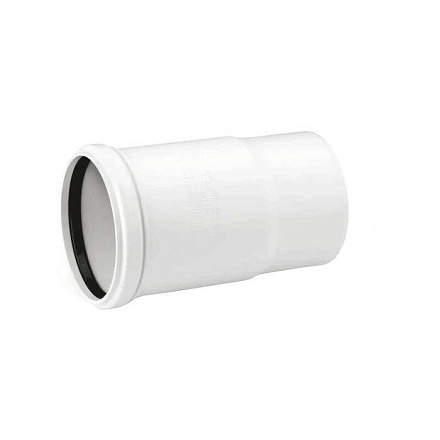Патрубок PP-H бел б/ш б/н Дн110 компенс в/к Rehau 11215941001
