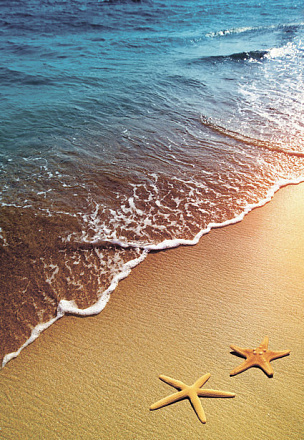 шторка д/в тканевая 180х200см "Морское побережье" MZ-149