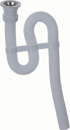 сифон д/мойки гофрированный VIR Эконом 1.1/2" с нерж. чашкой д.38мм, 900мм арт.0132