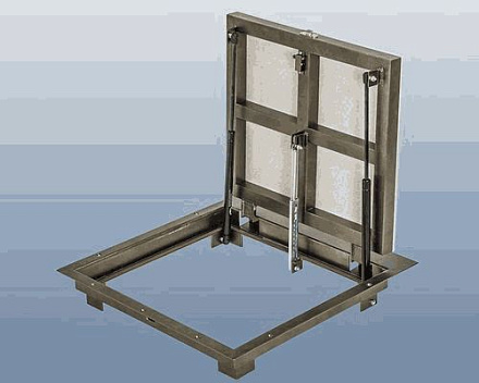 люк напольный стальной с амортизаторами EVENT ЛНС 900х900