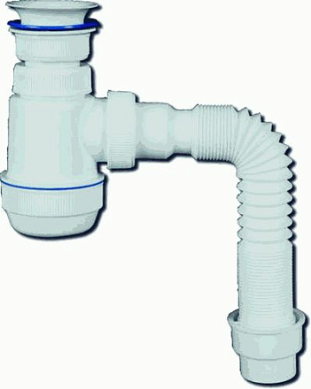 сифон д/умывальника VIR МИНИ Элит 1.1/4"х40 пласт.выпуск, с гофр.трубой 40х40/50 арт.6710