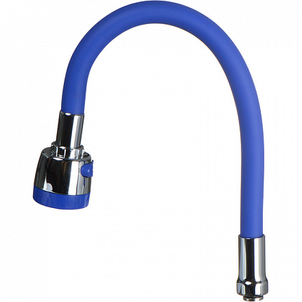 излив гибкий LUXE с лейкой 2 режима тёмно-синий 49см MELODIA MKP20658