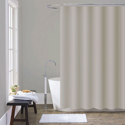 шторка для ванны PEVA однотонная 180х200см кофе с молоком MZ-402