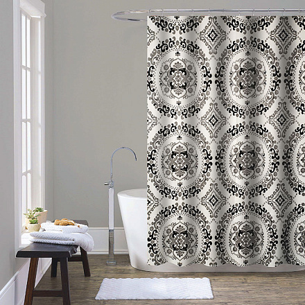 шторка д/в тканевая 180х200см "Готический орнамент" MZ-177