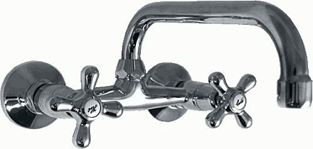 смеситель кухня MELODIA Galateo настенный верхний излив, крест керамика MDV 40211 без гибкой подводки