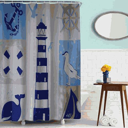 шторка д/в тканевая 180х180см "Маяк" MZ-63