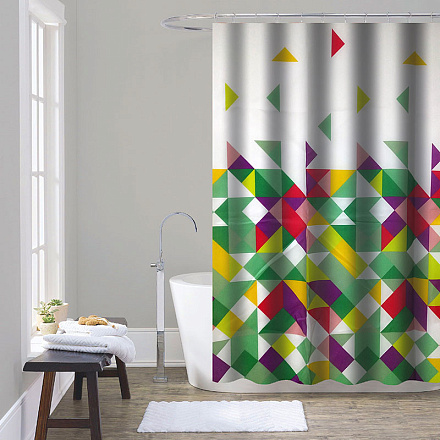 шторка д/в тканевая 180х200см "Яркие осколки" MZ-171