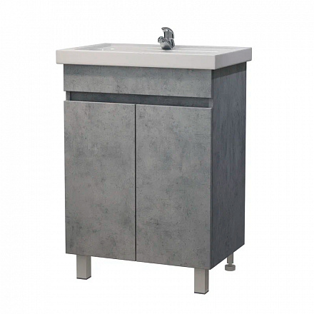 тумба Даллас 60 (Фостер 60) напольная, бетон светлый без умывальника