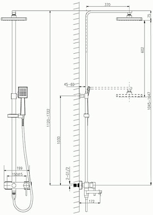 душевая система LEMARK Tropic Тропический дождь LM7004C