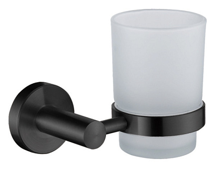 держатель LEDEME SUS304 д/1-стакана (стекло), черный L71706B