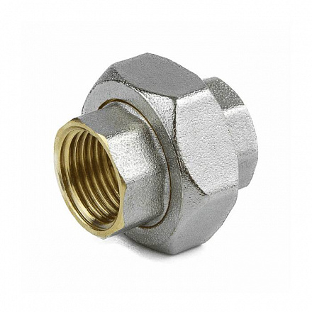 Соединитель лат американка Ду40 м/м никель ГОСТ 32585 Aquasfera 9012-05