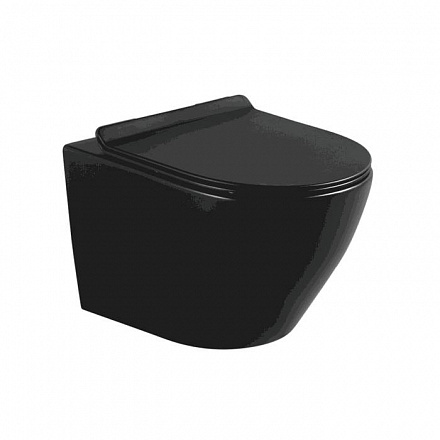 Унитаз подвесной Circulo б/о в/к дюр микр черн Selena C001NM.