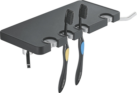 полка LEDEME для ванной L105B черн./хром