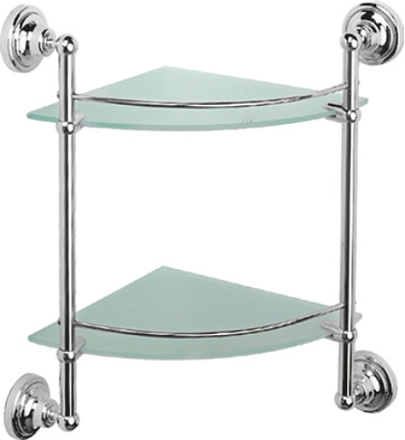 полка LEDEME угловая 2-ярусная, стекло L1407-2