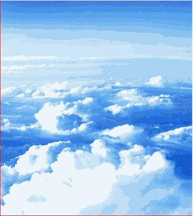 шторка д/в тканевая 180х200см "Небо" MZ-60