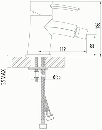 смеситель биде LEMARK Atlantiss LM3208C