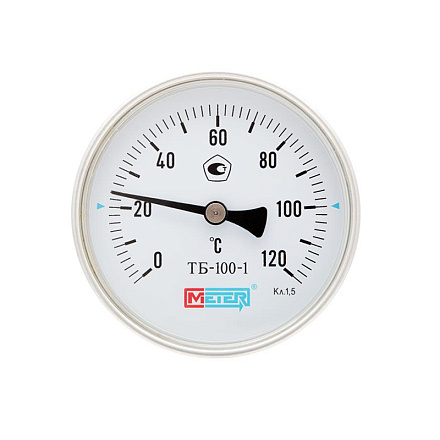 термометр МЕТЕР ТБ-100-1 t=0..160С L=40мм кл.1, 5 (с латун.гильзой G1/2)