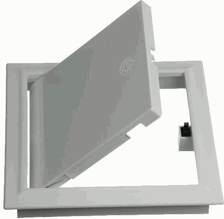 лючок сантехнический пластик с замком PUSH 200*400 2040ЛПЗ белый