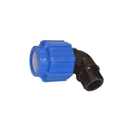 Отвод компресс ПЭ Дн63х1 1/2"х90гр НР Ру16 VALFEX 1210012463112