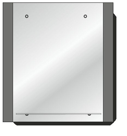 зеркало №19 560x470 с полочкой 420х100