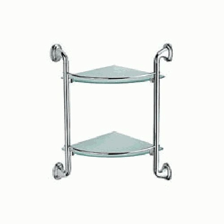 полка LEDEME угловая 2-ярусная, стекло L1507-2