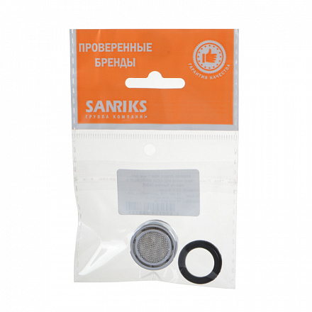 аэратор пласт. М24*1 нар.рез., нерж.сетка MELODIA MKP20520P в пакете Sanriks