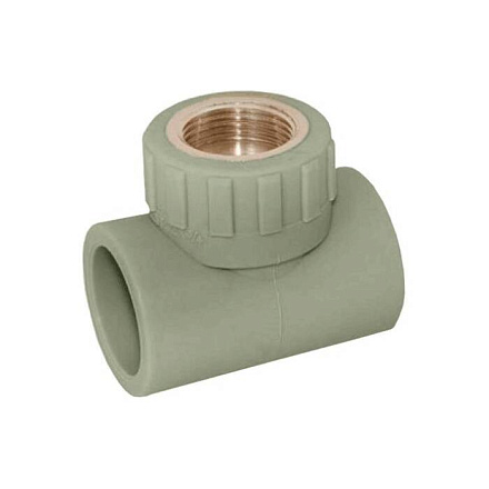 Тройник PP-R комбинированный серый Дн 20х1/2" ВР RTP (РосТурПласт) 10985