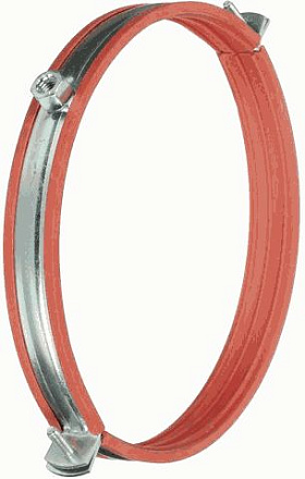 хомут усилен. оцинк.с резин.уплотн. 6" 159-166мм с гайкой М10 TeRma Heavy 24314