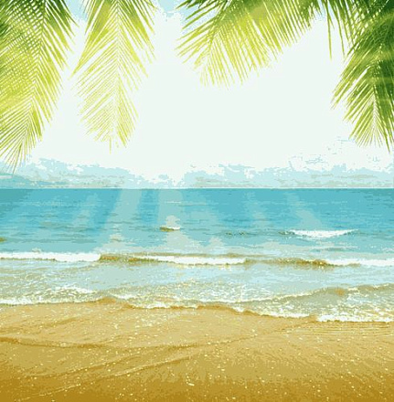 шторка д/в тканевая 180х200см "Пляж" MZ-58