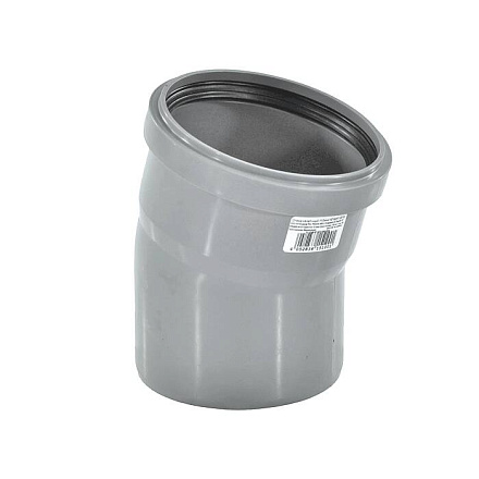 Отвод PP-H сер б/н Дн32х15гр в/к HTB Ostendorf 110100