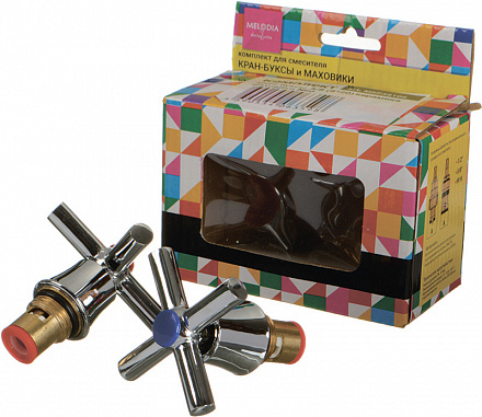 комплект для смесителя (маховик Neo + кран-букса 3/8" 8*20 керам.) по 2шт MELODIA MKP38106C