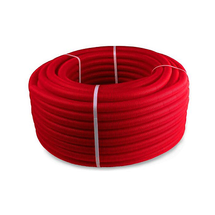 Шланг гофрированный защитный Дн 32 для трубы Дн 25 красный бухта 50м RTP (РосТурПласт) 35401