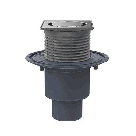 Трап рег верт/вып сух/затв Дн50/75/110 нерж/реш 115х115 HL HL310Prblue-3000