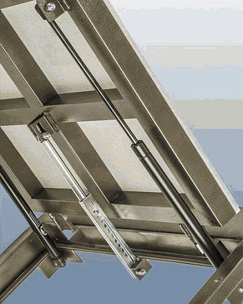 люк напольный стальной с амортизаторами EVENT ЛНС 800х800