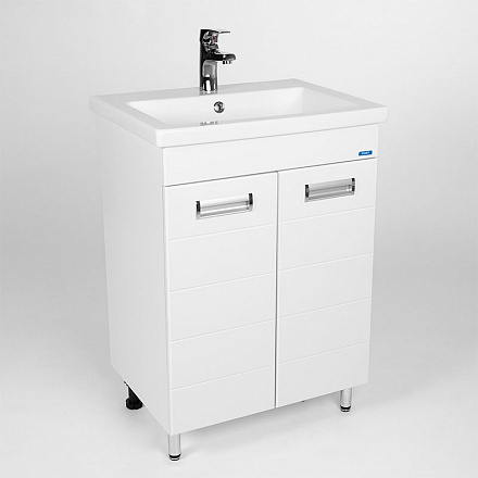 тумба Вена (COMO 60/Адриана 60) 2 двери, белая 43х56х82 без умывальника