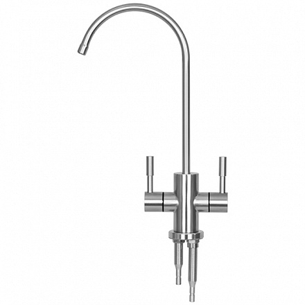 АБФ-КР-2, Кран для питьевых систем с 2-мя керамическими вентилями. вес 493 гр.