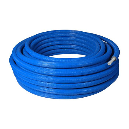Труба PE-Xa/EVOH изол 6мм син Дн20х2, 8 Ру10 Т95C 100м РОС