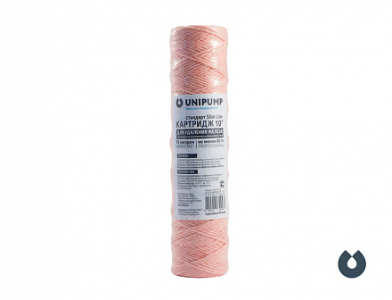 Веревочный картридж UNIPUMP ФЕРРУМ-10 для удаления железа (10”, 10 мкм)