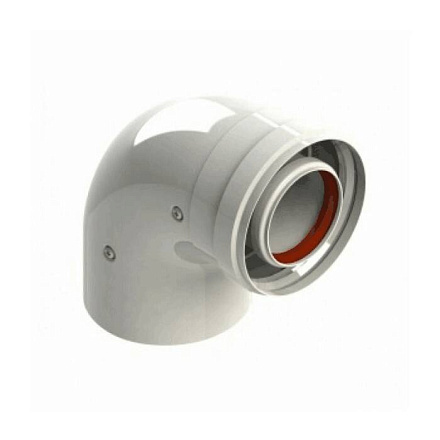 Отвод коаксиал 80/125мм 87гр с отв Wolf 2651489