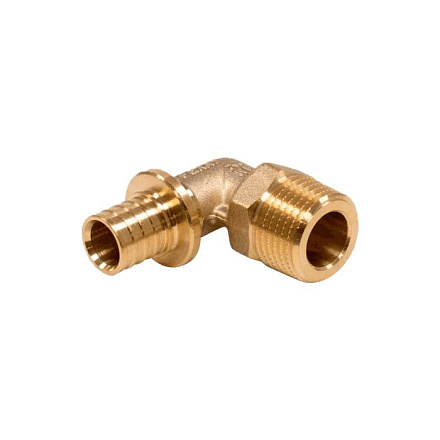 Угольник PE-X лат аксиал Дн20х1/2" НР MX Рехау 11096931001