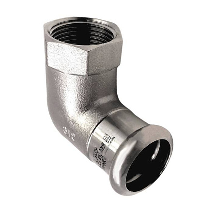 Угольник нерж AISI316L Дн18х1/2"х90гр Ру16 пресс/ВР Inoxpres RM 198102018