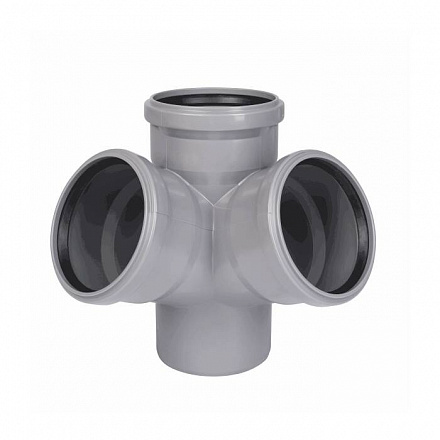 Крестовина PP-H 2-пл сер б/н Дн110х110х110х67гр в/к HTED Ostendorf 115920