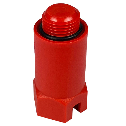 заглушка резьбовая PPRC 1/2 нар. резьба длинная, красная РТП