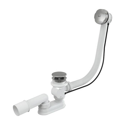 Сифон д/ванны плоск полуавт 1 1/2"x40 пер/тр 10гр 40/50 Alca A55KM