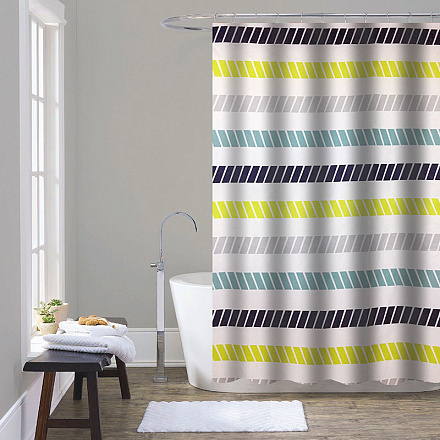 шторка д/в тканевая 180х200см "Яркие полоски" MZ-173