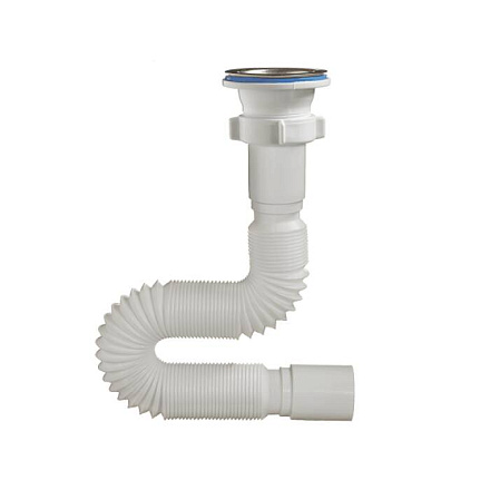 Сифон умыв гофр 1 1/2"x40 L=290-650мм нерж/сет Орио А-30151