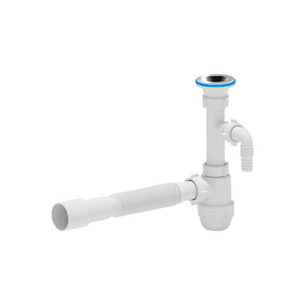 Сифон умыв бут 1 1/4"x32 гофр 32х40/50 отв нерж/сет АНИ Юнг АНИ Пласт BM1316