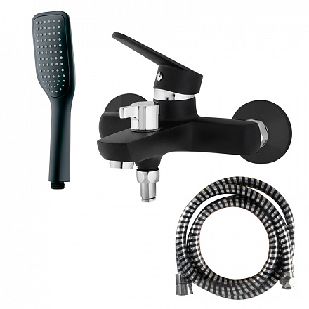 смеситель ванна MELODIA Moderno Black картридж д.35мм короткий излив MDV35140_bk