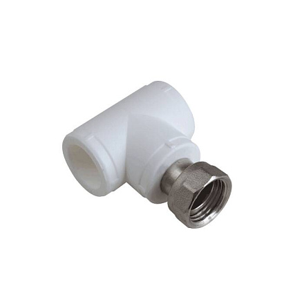 Тройник PP-R бел комб Дн20х1/2" нак/г VALFEX 10140020