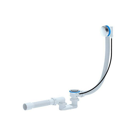 Сифон д/ванны плоск полуавт 1 1/2"x40 гофр 40х50 АНИ Пласт ЕМ701